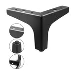 AODIOU Furniture Legs Metal Feet: Cabinet Legs 4 Inch Triangle Feet Replacement Dresser Legs Set of 4