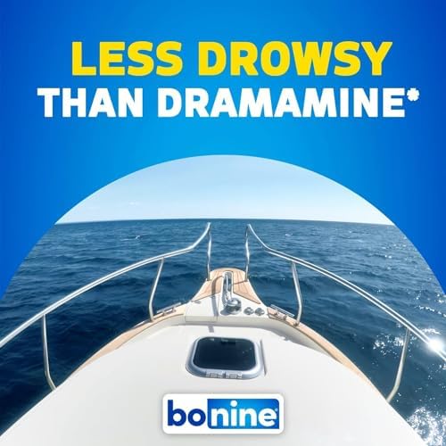 Bonine for Motion Sickness Chewable Tablets, Raspberry Flavored, 16 Tablets (3 Pack)