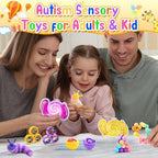 Cevioce 15Pcs Fidget Toys Adults Pack,Stocking Stuffers for Teens Boys Girls,Autism Sensory Toys with Fidget Spinner Slug Magnetic Rings,Squishy Fidget Toys ADHD Stress Relief,Party Favor for Kid-BPY