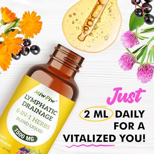 Lymphatic Drainage Drops - Lymph Detox Cleanse & Immune Support - Lymphatic Drainage Supplements with Echinacea, Dandelion, Burdock - Support Cellulite Massager & Lymphatic Drainage Tool (2 Fl Oz)