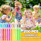 200 Pcs 20 Colors Mini Star Bubble Wand Bulk in Gift Box, Neon Bubbles Party Favors For Kids, Classroom Giveaways, Goody Bags Stuffer, Carnival Prizes Toy, Birthday Treats, Party Supplies for Toddlers
