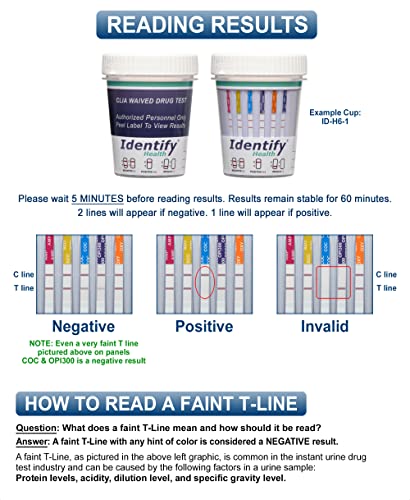 Identify Health Drug Screen Test | 200 Pack | 12 Panel CLIA Waived Instant Urine Drug Test Cup for AMP,BAR,BUP,BZO,COC,MDMA,MET,MTD,MOP|OPI,OXY,PCP,THC