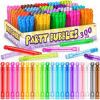 Birthday Party Favors Toys for Kids Child, 300 Pcs 20 Colors Mini Bubble Wands Assortment, Christmas Stuffers, Wedding Celebration,Thanksgiving New Year, Bath Time, Summer Outdoor Gifts for Girls Boys