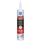 GE Supreme Silicone Caulk for Kitchen & Bathroom, White, 10 fl oz Cartridge, 1 Pack - 100% Waterproof Silicone Sealant, 7X Stronger Adhesion, Shrink & Crack Proof