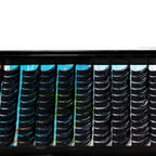 Dedila120Pcs 8-20mm Available Handmade D Curl Wide Stem Individual False Eyelashes Cluster Eyelash Extensions Dramatic Look Volume Eye Lashes Set Home DIY Lashes (18mm)