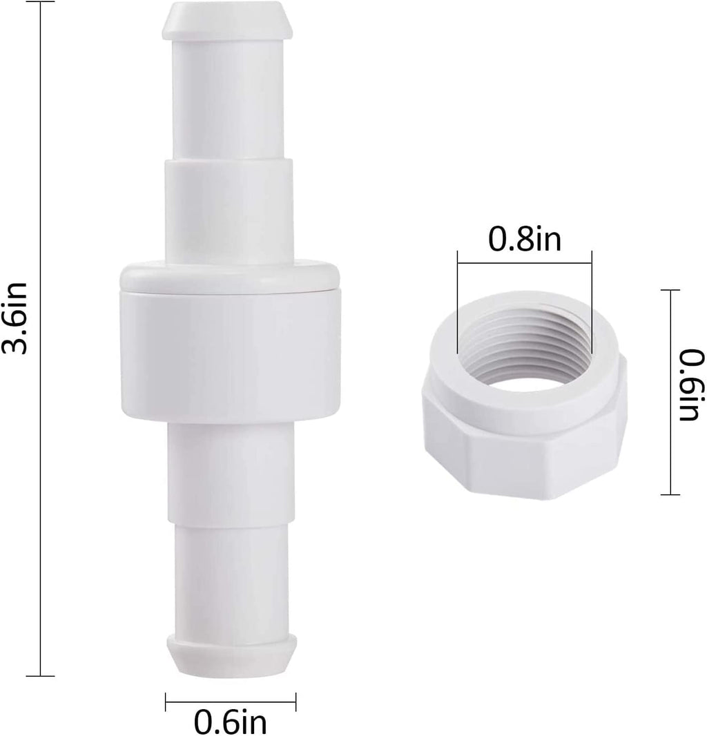 ATIE 280, 380, 180 Pool Cleaner Hose Swivel D20 and Hose Nut D15 Combo Kit Replacement For Zodiac Polaris 280, 380, 180 Pool Cleaners (3 Pack)