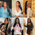 Liang Dian 16 Inch Human Hair Bundles Natural Color 4 Bundles With 14" Closure 12A Brazilian Virgin Hair 100% Unprocessed Straight Human Hair Bundles(16" 16" 16" 16" with 14" Closure)
