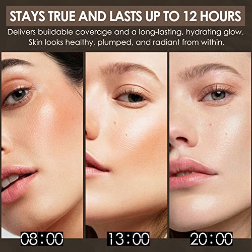 FOCALLURE PerfectBase Lasting Poreless Liquid Foundation, Medium to Full Coverage with Matte Finish, Covers Blemishes & Under-Eye Circles for All Skin Types, CP32 AMBER