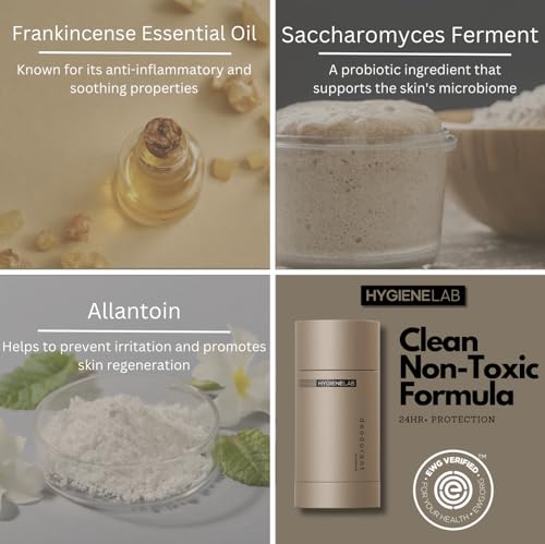 Mens Deodorant - Aluminum Free, 24-Hour+ Odor Protection With Essential Oils, EWG Verified, Premium Sandalwood Scent, Smooth Glide Application-Safe and Effective