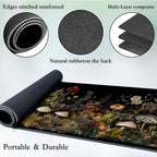 for MTG Game Playmat, for Magic TCG Rubber Play mat,Tabletop Card Playmats with Smooth Surface,Trading Card Inked Game Mat,Battle Game,Wildflower Mushroom