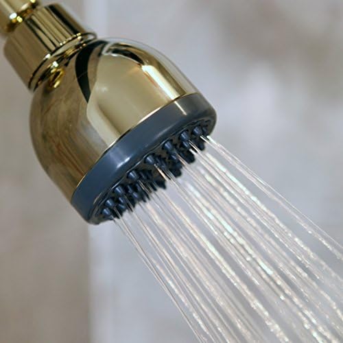 Aqua Elegante Low Water Pressure Shower Heads - Best High Pressure Boosting Wall Mount Showerhead - Indoor And Outdoor Modern Bath Spa Head, 1.8 GPM - Polished Brass & California Certified