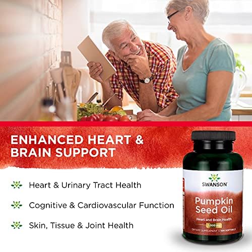 Swanson Pumpkin Seed Oil - High Bioavailable EFAs - (100 Softgel Capsules, 1000mg Each) (3 Pack)