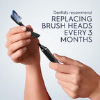 Oral-B Clic Deluxe Starter Kit, Manual Toothbrush with 3 Brush Heads & Magnetic Brush Mount, White