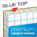 TOPS Quadrille Pad, 8.5 x 11 Inches, 15 Pound Stock, 50 Sheets per Pad, 6 Pads per Pack, White (99522)