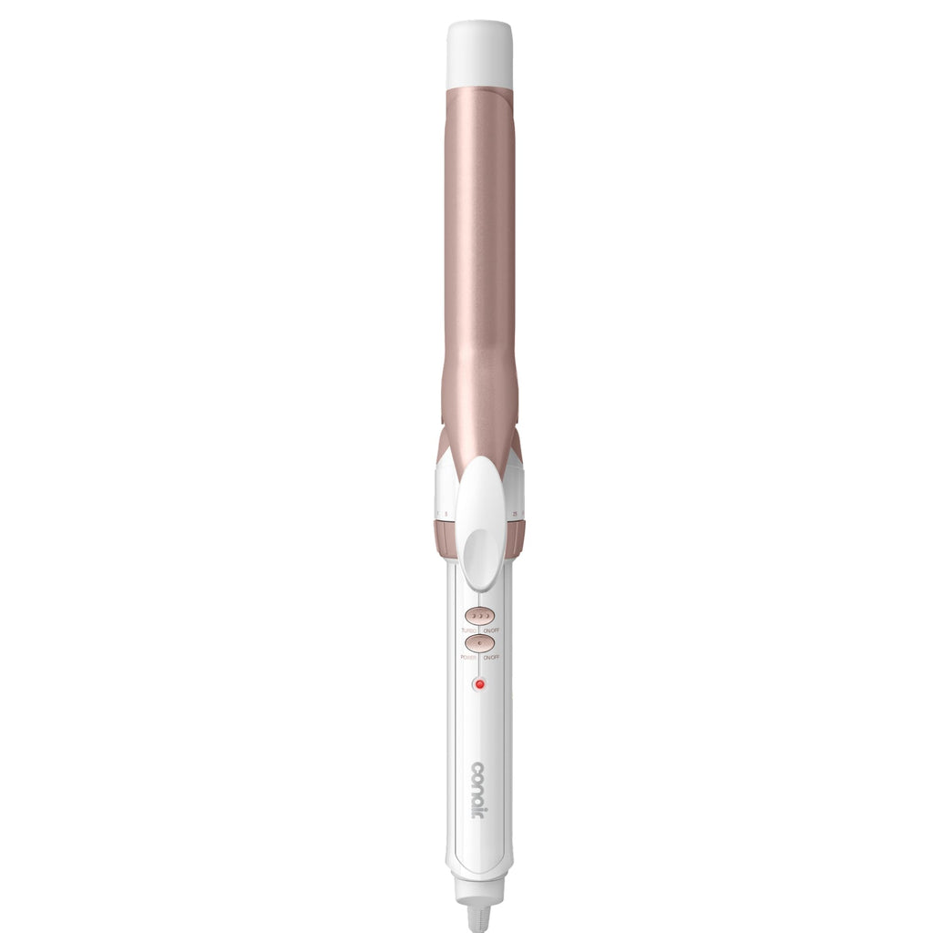 Conair Curling Iron, Double Ceramic, 1-in. Barrel, White/Rose Gold