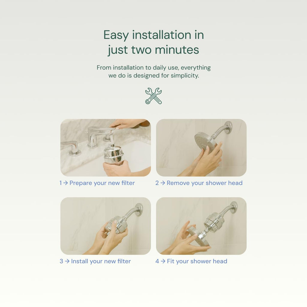 Aquabliss SF100 Daily Revitalize Shower Filter - Brushed Nickel