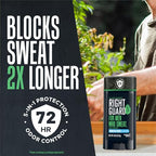 Right Guard Plant Based Invisible Solid Antiperspirant & Deodorant For Men with Sensitive Skin | Blocks Sweat 2X Longer | Made with Shea Butter & Marula Oil | Mountain Fresh Scent, 2.6 oz. (3 Pack)