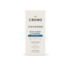 Cremo Cologne For Men - Blue Cedar & Cypress Mens Cologne Spray, A Woodsy Scent with Notes of Lemon Leaf, Cypress and Cedar, Multi-Layered Signature Men's Fragrances, 3.4 Fl Oz