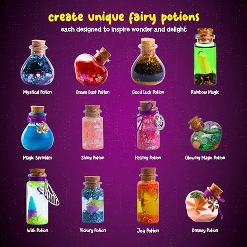 Dan&Darci Fairy Magic Potion Kit for Kids - Gifts for Girls - 6 7 8 9 10 Year Old Girl Gift - Christmas Ideas - Toys 8-10 7-8 - Arts and Crafts for Kid Ages 6-8 Years - Magical Workshop Craft Kits