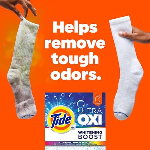 Tide All in One Laundry Booster, Color Safe Whitening, Stain and Odor Fighter, 66 Loads, 51 oz