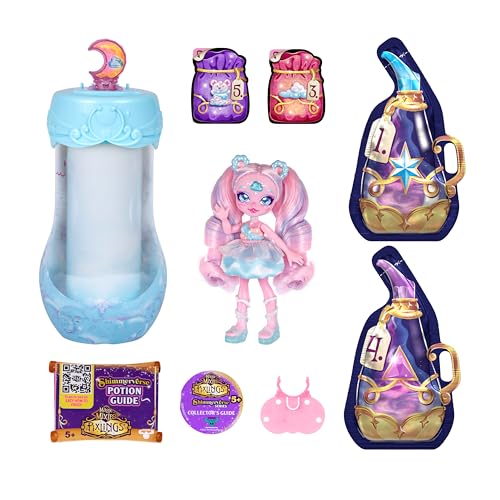 Magic Mixies Pixlings Shimmerverse Series, Create & Mix A Magic Shimmering Potion to Magically Reveal Bearlinda The Polar Bear, This Beautiful 6.5" Fashion Doll Appears Inside The Potion Bottle