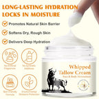 Beef Tallow for Skin, Beef Tallow, Organic Grass Fed Beef Tallow - Tallow and Honey Balm- Deeply Moisturizing, All-Natural Handmade Lotion Whipped Beef Tallow Face Moisturizer