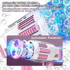 Bubble Machine Automatic Bubble Gun with Bubble Refill Solution, Bubbles Kids Toys for Girls Boys 3 4 5 6 7 8 9 10 11 12 Years Old, Summer Fun Outdoor Toy Birthday Party Favors(No Dip)