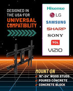 ECHOGEAR Wall Mount TV Bracket for TVs Up to 90" - Low Profile Design Tilts to Eliminate Glare - Includes Drilling Template & Can Be Leveled After Install - UL Listed for Safety