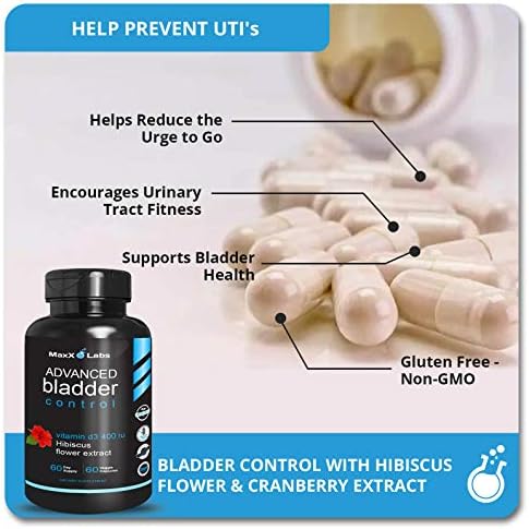 Advanced Bladder Control Supplements for Women & Men - Supports Urinary Tract Health - Helps Overactive Bladder & Urinary Tract Infection - Cranberry Pills w/Pumpkin Seed Oil Extract