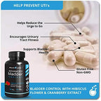 Advanced Bladder Control Supplements for Women & Men - Supports Urinary Tract Health - Helps Overactive Bladder & Urinary Tract Infection - Cranberry Pills w/Pumpkin Seed Oil Extract