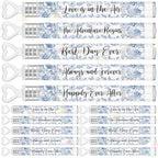 120 Count Wedding Mini Bubble for a Wedding Wands Bulk Heart Bubble Wand for Guests Send Off Party Supplies Valentine Anniversaries Celebration (Blue Flower)