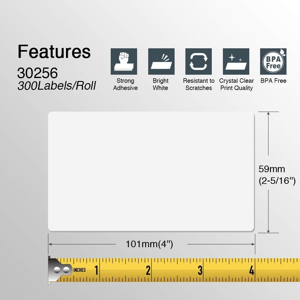 BETCKEY Replace for DYMO 30256 (2-5/16" x 4") Large Shipping Label[16 Roll]