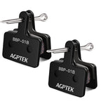 AGPTEK Bike Brake Pads, High-Performance Brake Pads, Disc Brake Pads & Spring (Semi-Metallic) for Mountain Bike Disc Brakes, 2 Pairs Bike Pads, Compatible with TRP Tektro Shimano Deore Br