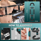 Twister Arm Trainer, Adjustable Spring Chest Expander and Forearm Strengthener, Triceps, Biceps, Shoulder, Back & Thigh Workout bar Equipment, Portable Upper Body Exerciser for Home Fitness