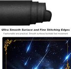 DEGDFSGR for MTG Playmat with Zones 24 x 14 inches for TCG Playmats Non-Slip Rubber Base Commander Play Mat for Card Play mat Iorcana Trading Card Game, Blue Sky Meteor Streaks