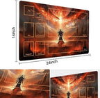 MTG Playmat - Non-Slip Backing Printing, Ideal for Card Game Enthusiasts TCG Playmat (Disaster befalls1-Deck)