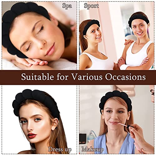 Headband for Spa, Makeup Removal, Shower, and Skincare - Sponge Headband (White)