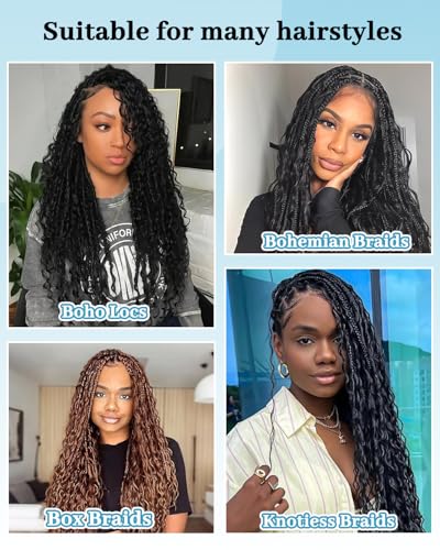 Flagship Human Braiding Hair for Boho Braids 16 Inch 2 Bundles 100g Deep Wave Bulk Human Boho Hair for Braiding 12A Virgin Curly Human Hair for Boho Knotless Braids Human Hair Bundles P27/613