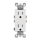 Leviton 15 Amp Decora Tamper-Resistant Duplex Electrical Wall Outlet, 10 Pack, T5325-WMP, White