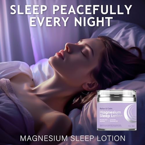 Magnesium Lotion, Topical Magnesium Lotion for Kids and Adults, Natural Calming Cream Support for Sleep, Stress Relief & Calm Mood