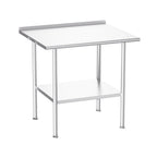 Atelicf All-Stainless Steel Prep Table, 30 X 36 Inch, with Rounded-Corner Backsplash and Adjustable Undershelf, Heavy-Duty for BBQ,Restaurants,Hotels,Workshops,Kitchens,Gardens, and Garages