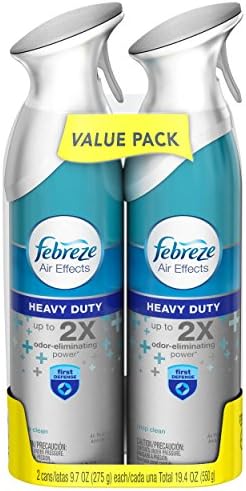 Febreze Air Effects Heavy Duty Crisp Clean Air Freshener, 2 ct