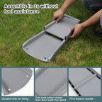 Rain Gutter Downspout Splash Block, Gutter Downspout Extensions for Water Drainage, 24" Gutter Splash Guards Downspout Extender, Fixable Down spout Drain Trays with PE Nails(1 Pack, Gray)
