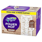 Swiffer PowerMop Wood Mopping Pad Refills for Floor Cleaning, 11 Count