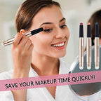 2 Pack Eyeshadow Stick and Cat Eye Black Mascara Set, Cream Shimmer Smooth Eyeshadow Pencil, Waterproof Hypoallergenic Volumizing Lengthening Mascara, Multi-Dimensional eyes Look