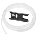 Asbrot Compatible with Bambu-Lab PTFE Tube 2.5mm ID×4mm OD, Length 5M/ 16.4ft, for BBL AMS X1/ X1C/ P1P/ P1S/ A1/ A1 Mini, Prusa MMU3/ Direct Drive Extruder (Cream Color), with Tubing Cutter