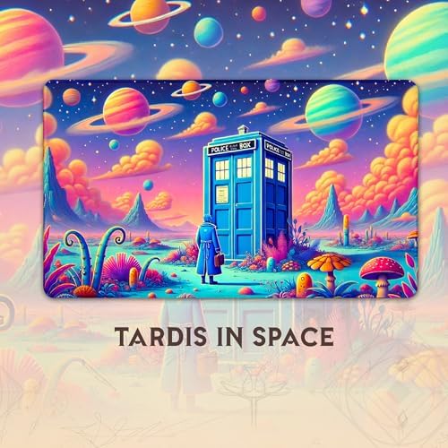 Tardis in Space (Stitched) - Doctor Who, MTG Playmat - Compatible with Magic The Gathering Playmat - Play MTG, YuGiOh, TCG - Original Play Mat Art Designs & Accessories