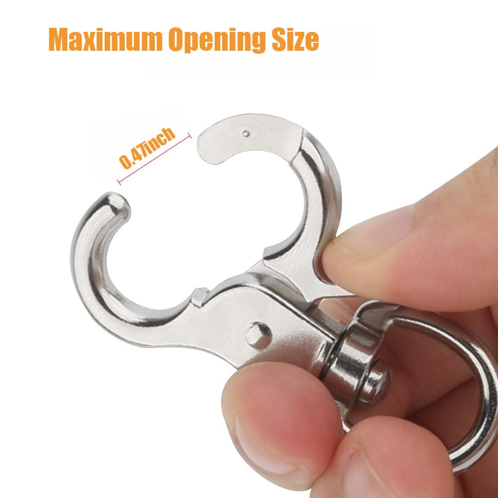 20PCS Trigger Snap Hooks 2.32'' x 0.82'' Heavy Duty Swivel Snap Hooks Metal Clasps Lanyard Clips for Bird Cage Key Chains