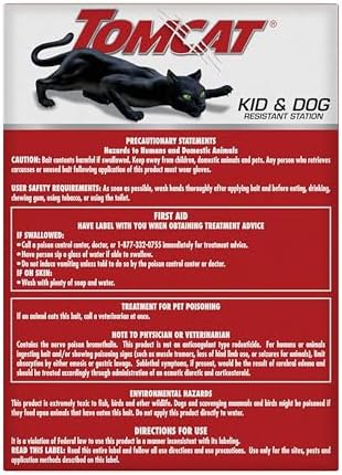 Tomcat Mouse Killer Disposable Station for Indoor/Outdoor Use - Child & Dog Resistant, 2 Stations with 1 Bait Each