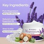 Vigority Magnesium Cream for Sleep: Magnesium Lotion for Leg Cramps - Soothing Magnesium with Lavender, Vitamin E and Shea Butter - Safe for Kids & Pregnant Individuals - 4.23 oz